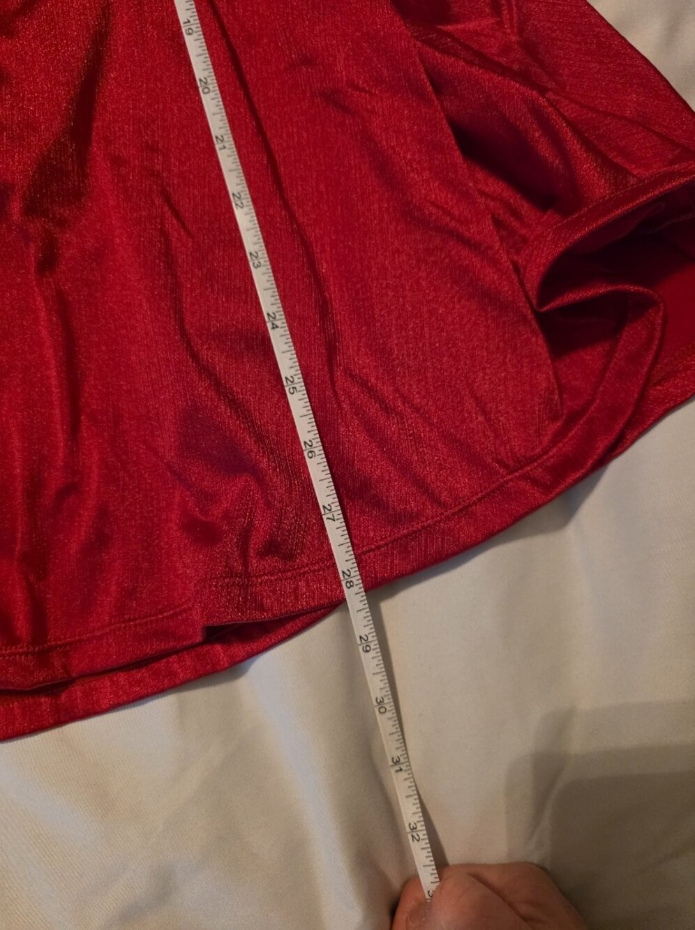 Popilush New Red Satin Shapewear Dress Size L - Picture 8 of 10